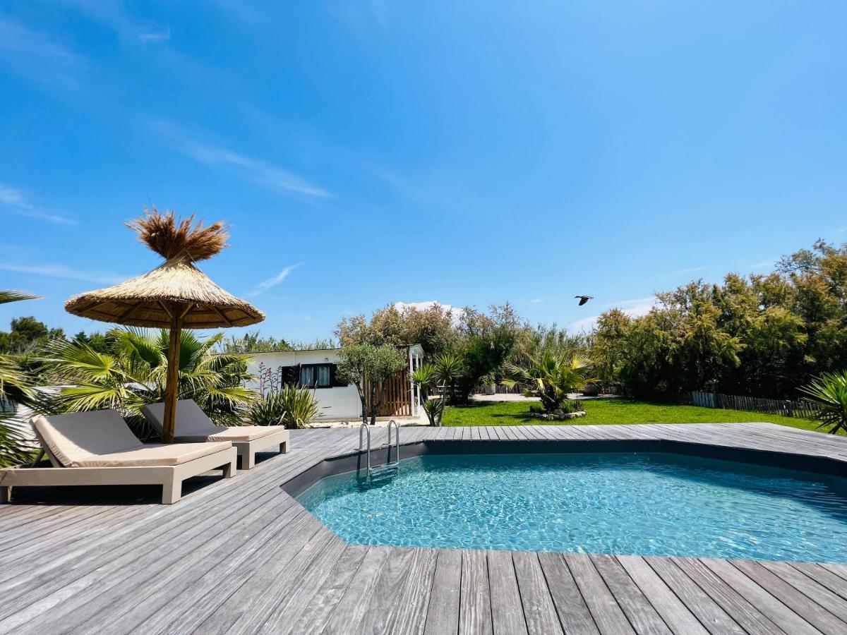 Cabane Le Flamant Avec Jardin, Piscine Et Parking Сен Мари де ла Мер Екстериор снимка